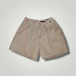 Vintage 90s Juniors High Waisted Pleated Shorts Gray Size 13